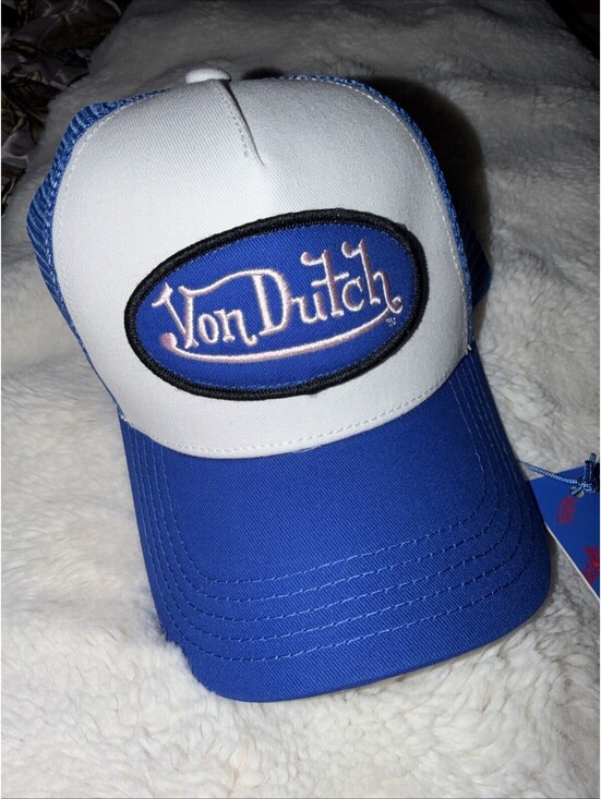 Von Dutch Other - Von Dutch Royal Blue and White Classic Trucker Hat - SnapBack One Size Fits Most